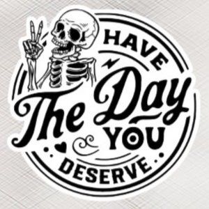 Halloween Skull Waterproof Sticker With Holographic Overlay